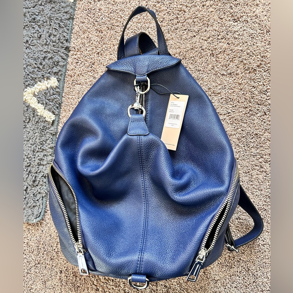 New with tags! Rebecca Minkoff navy blue bag pack “Julian” handbag.